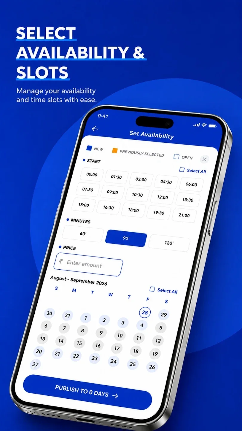 Set your availability, accept orders, get paid