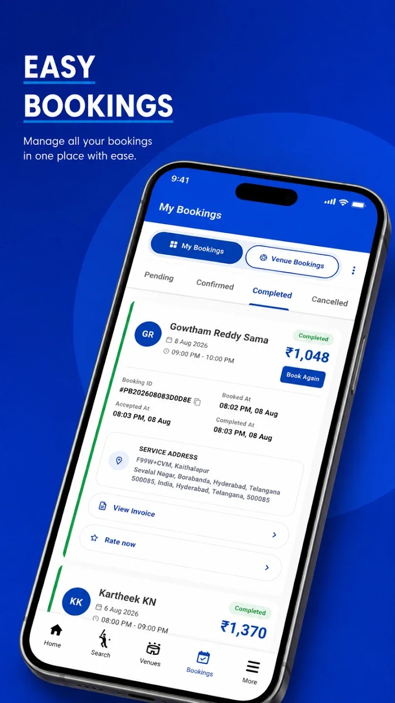 Easy bookings